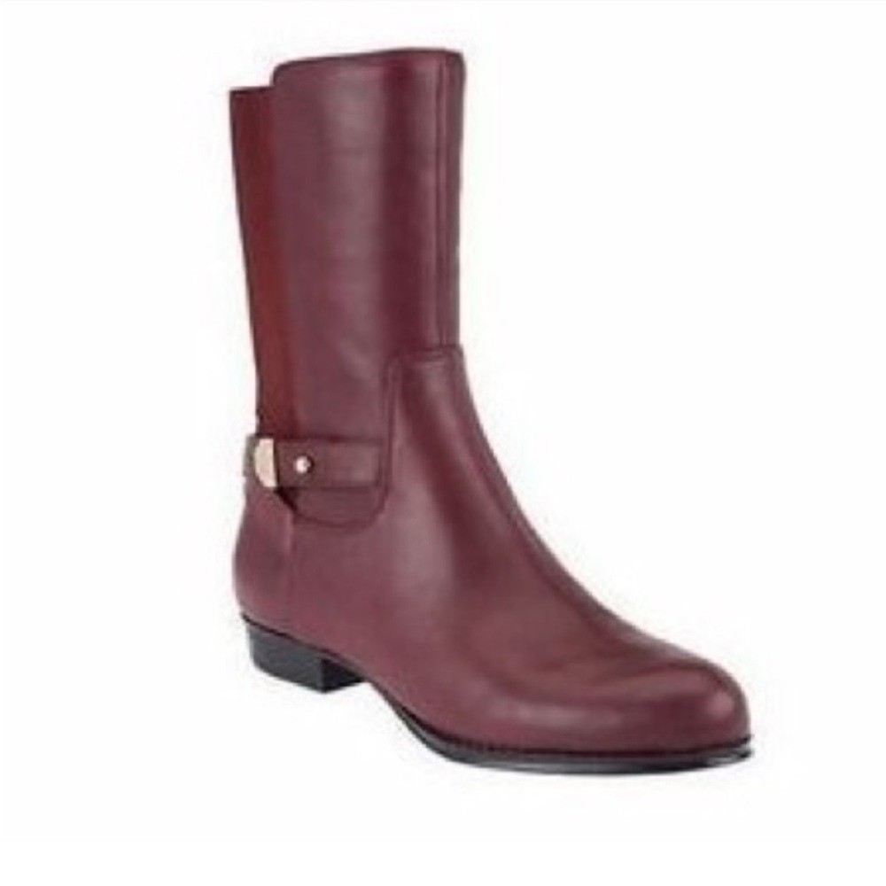 Isaac  Mizrahi Trolley mid shaft leather boots